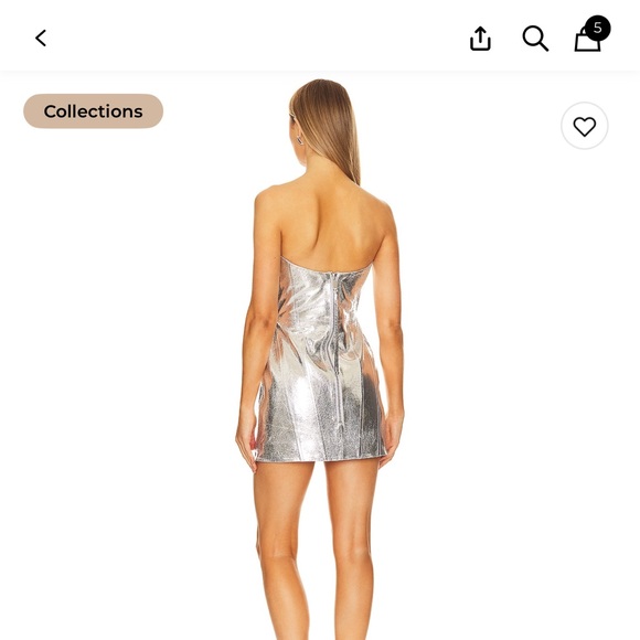 Retrofete Casmir Leather Dress in Silver!